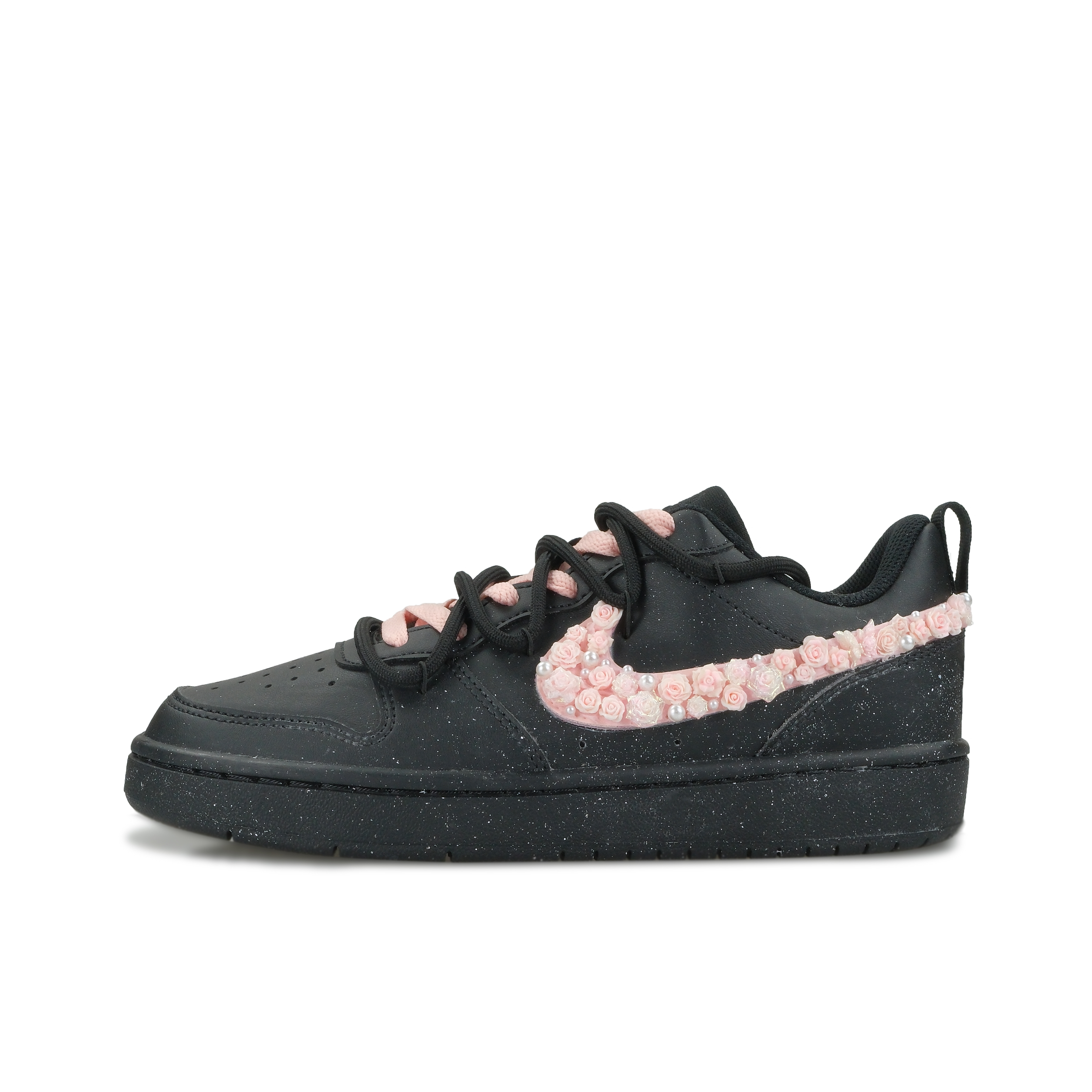 

Nike Детские кроссовки для скейтбординга Court Borough Rose Garden с нескользящей подошвой и износостойкими протекторами, розовые, для подростков