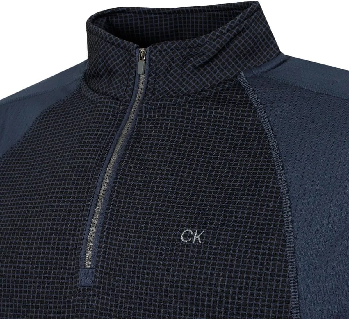 Calvin Klein Men's Micro Grid CK 1/2 Zip Mid Layer Baselayer — фото 4