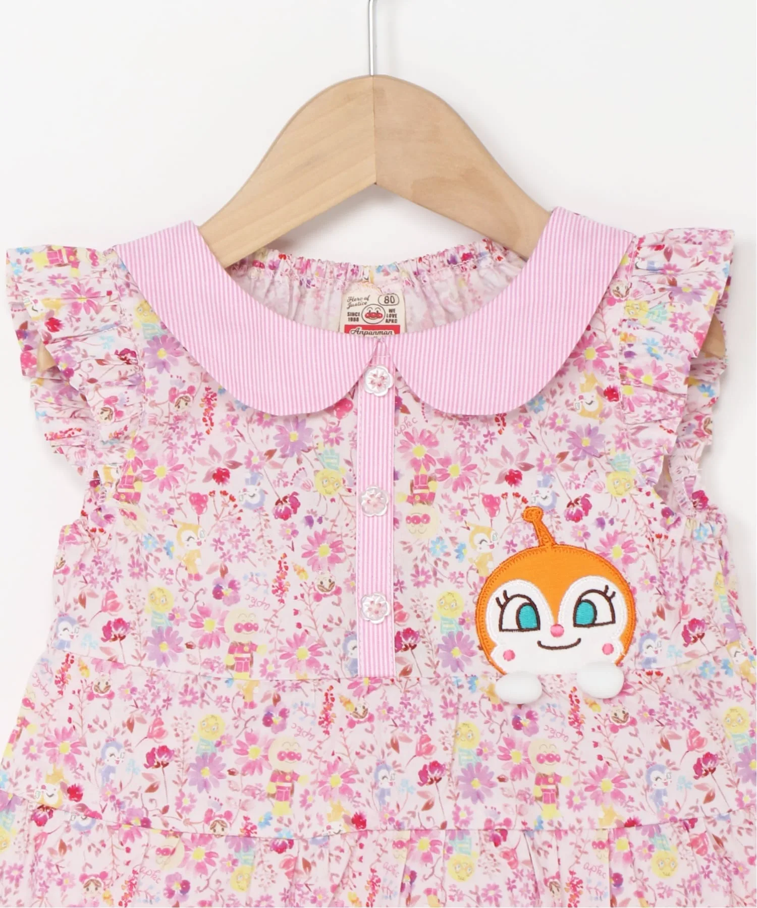 Детская коллекция ANPANMAN / (K) Платье с аппликацией Hyokkori Anpanman Kids Collection, pink — фото 4