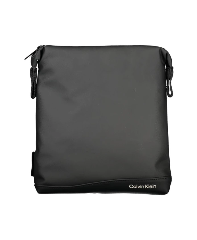

Элегантная черная сумка через плечо с контрастными деталями. Calvin Klein, черный