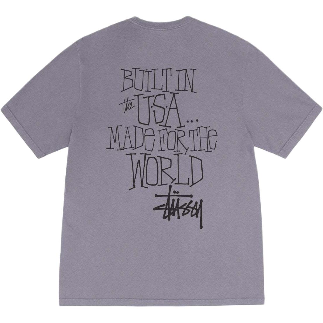 Футболка Stussy, пигментная краска, производство США, белая — фото 4
