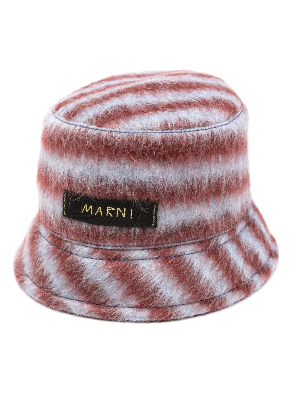 

Полосатая панама с логотипом Marni, красный