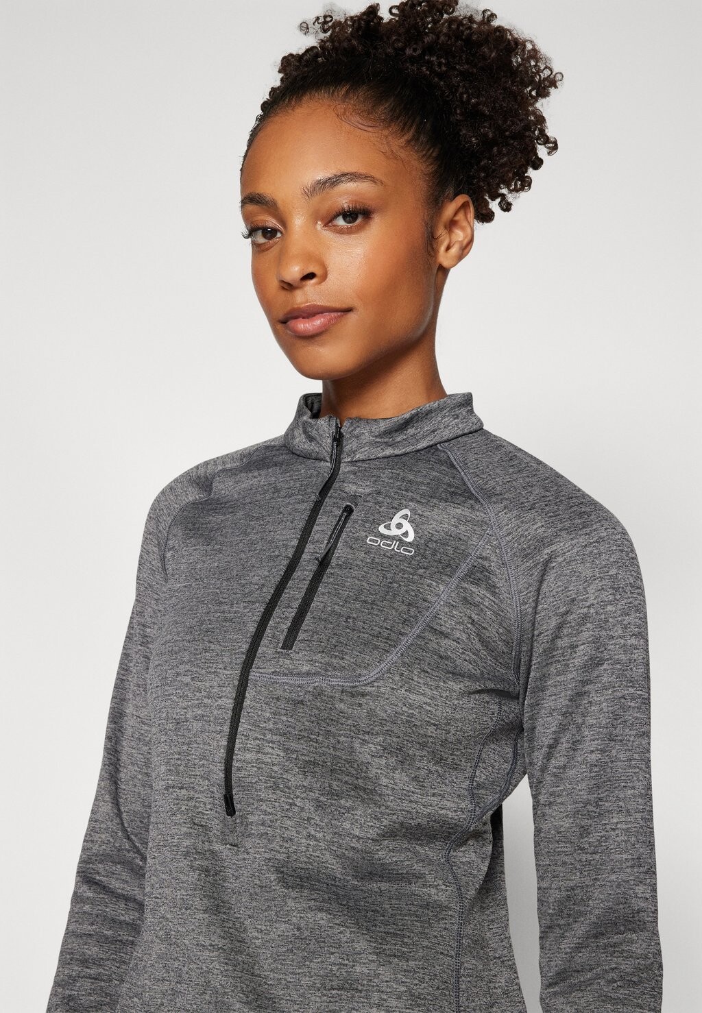 

Топ с длинными рукавами MID LAYER 1/2 ZIP TENCIA ODLO, цвет Mottled Dark Grey