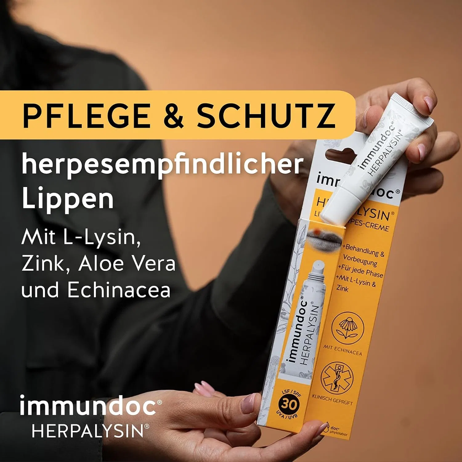 Крем для губ от герпеса «Herpalysin» с SPF 30 от immundoc Doc Phytolabor, Old Design — фото 2