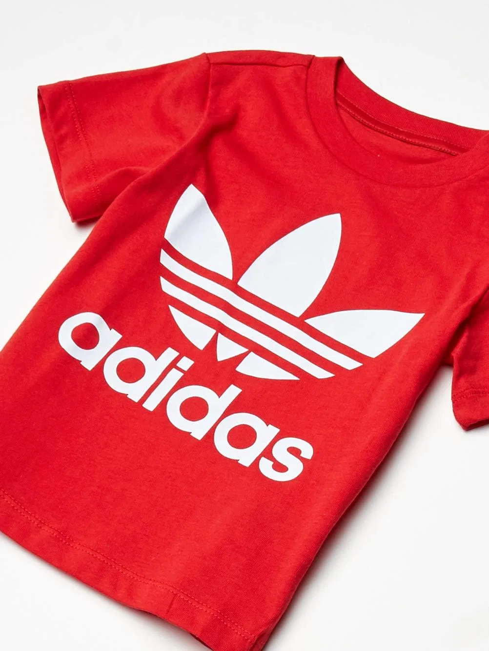 Футболка с принтом Trefoil, adidas Originals, красный/белый — фото 2
