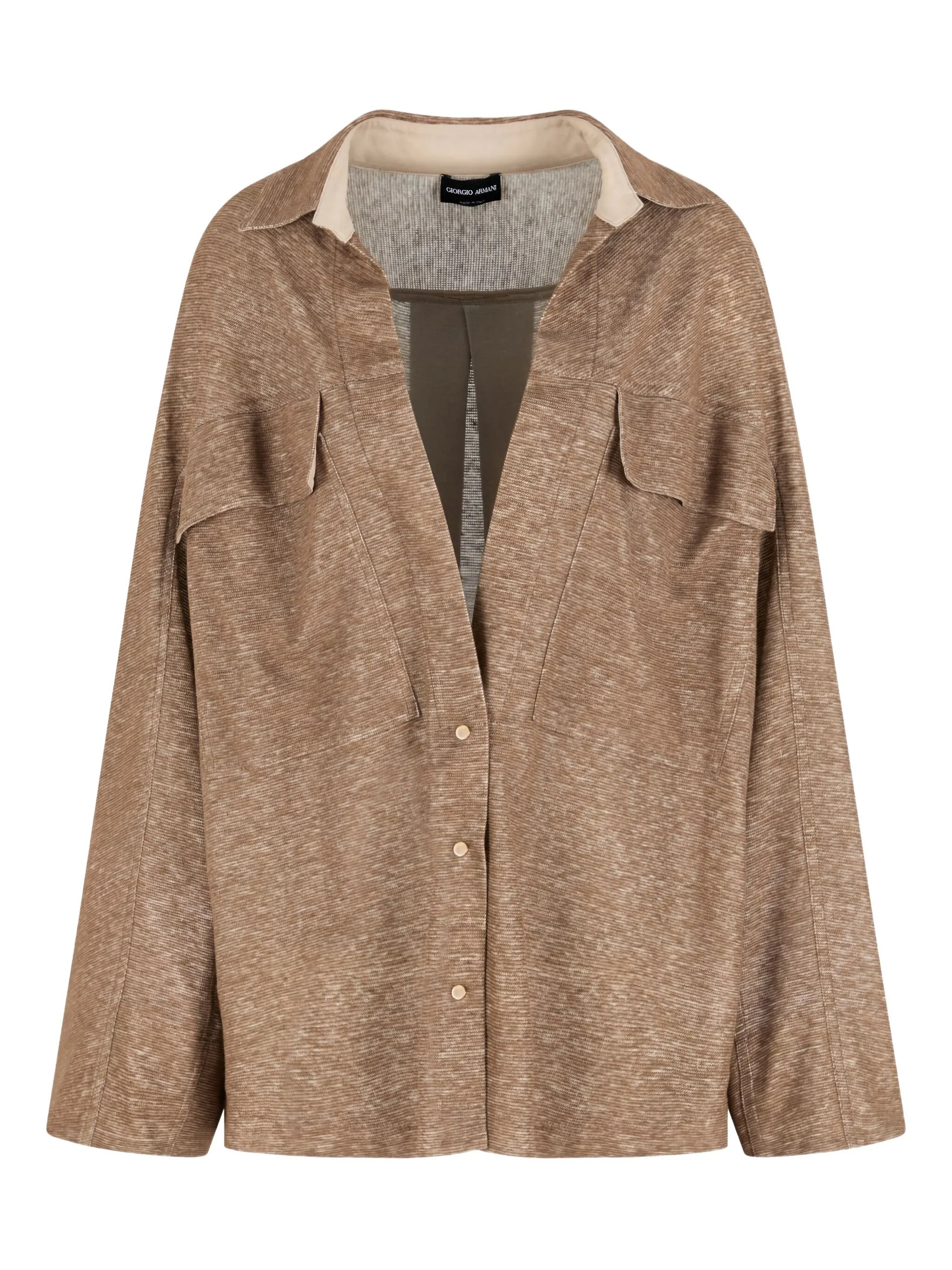 

Рубашка с карманами Giorgio Armani, коричневый