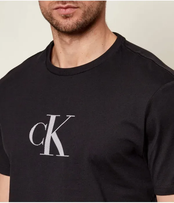 Футболка slim fit Calvin Klein, черный — фото 4