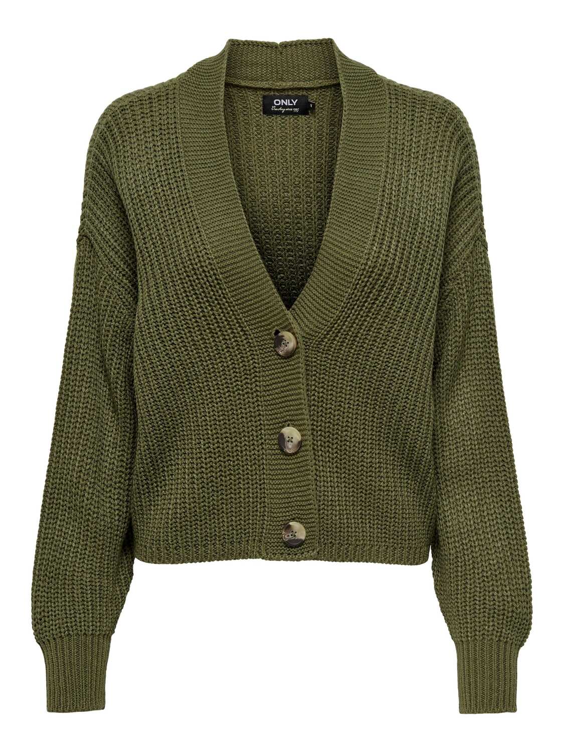 

ONLY Кардиган 'ONLCarol' вязаный, оливковый