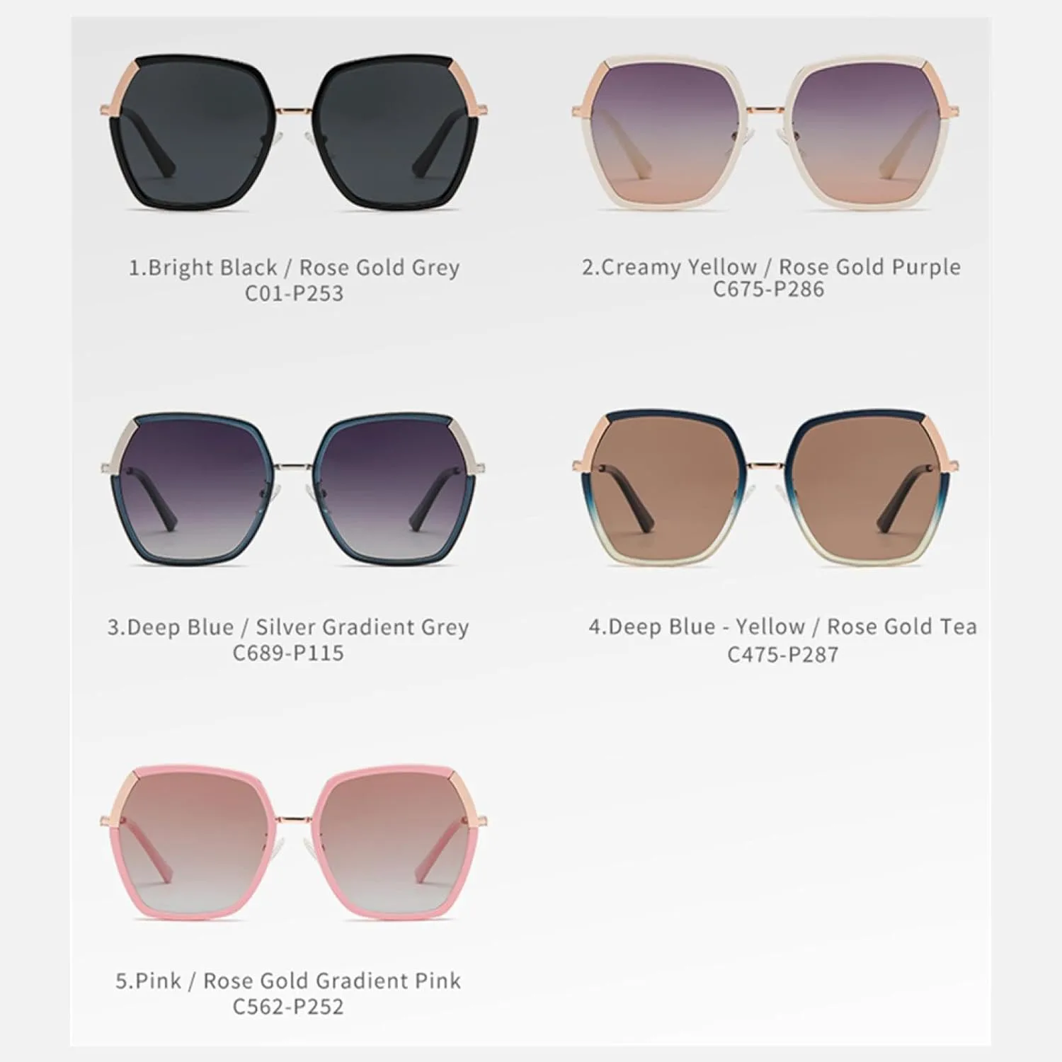 

Поляризованные солнцезащитные очки для женщин и мужчин с защитой от УФ-излучения UV400, металлическая оправа, для вождения, пляжа и вечеринок VFDHN, Pink Rose Pink