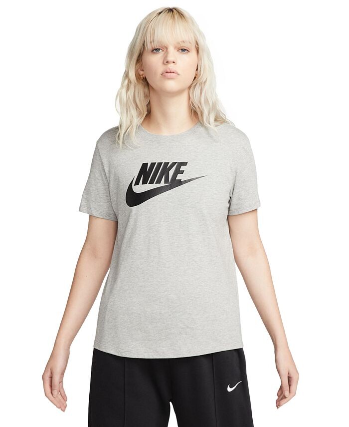 

Женская футболка с логотипом Essentials Sportswear Nike, серый