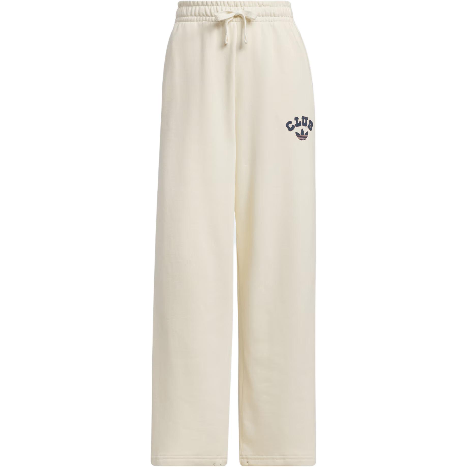 FW24 COLLEGIATE WIDE LEG SWEAT JOGGERS Вязаные спортивные штаны женские цвет слоновая кость Adidas Originals — фото 2