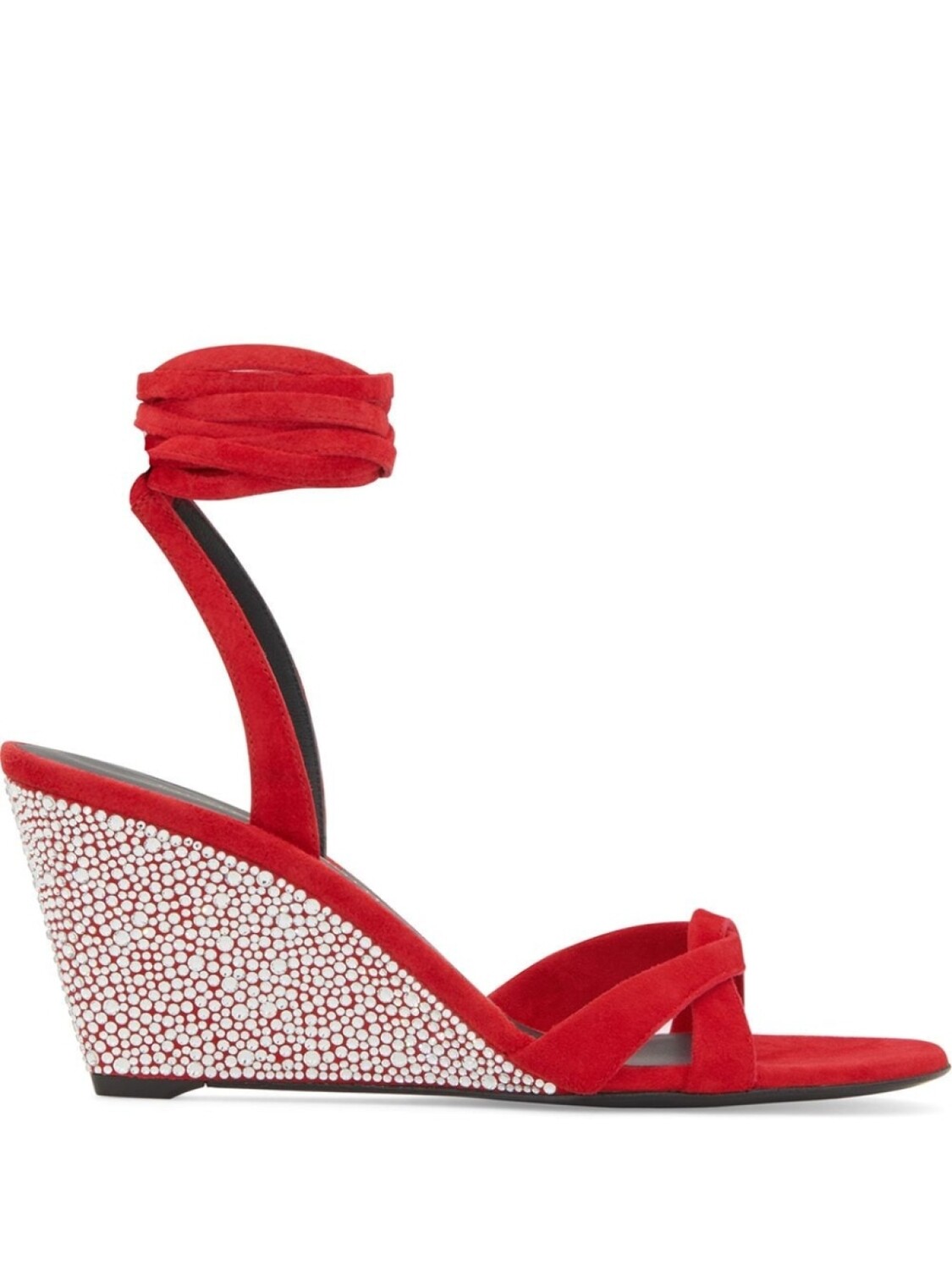 Giuseppe Zanotti босоножки с кристаллами, красный