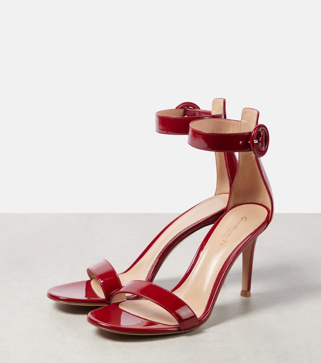 Сандалии из лакированной кожи Portofino 85 Gianvito Rossi, Rouge — фото 4