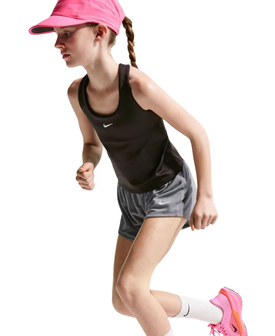 Беговые шорты Dash Dri-FIT для девочек 7-16 лет Nike, серый/белый — фото 3