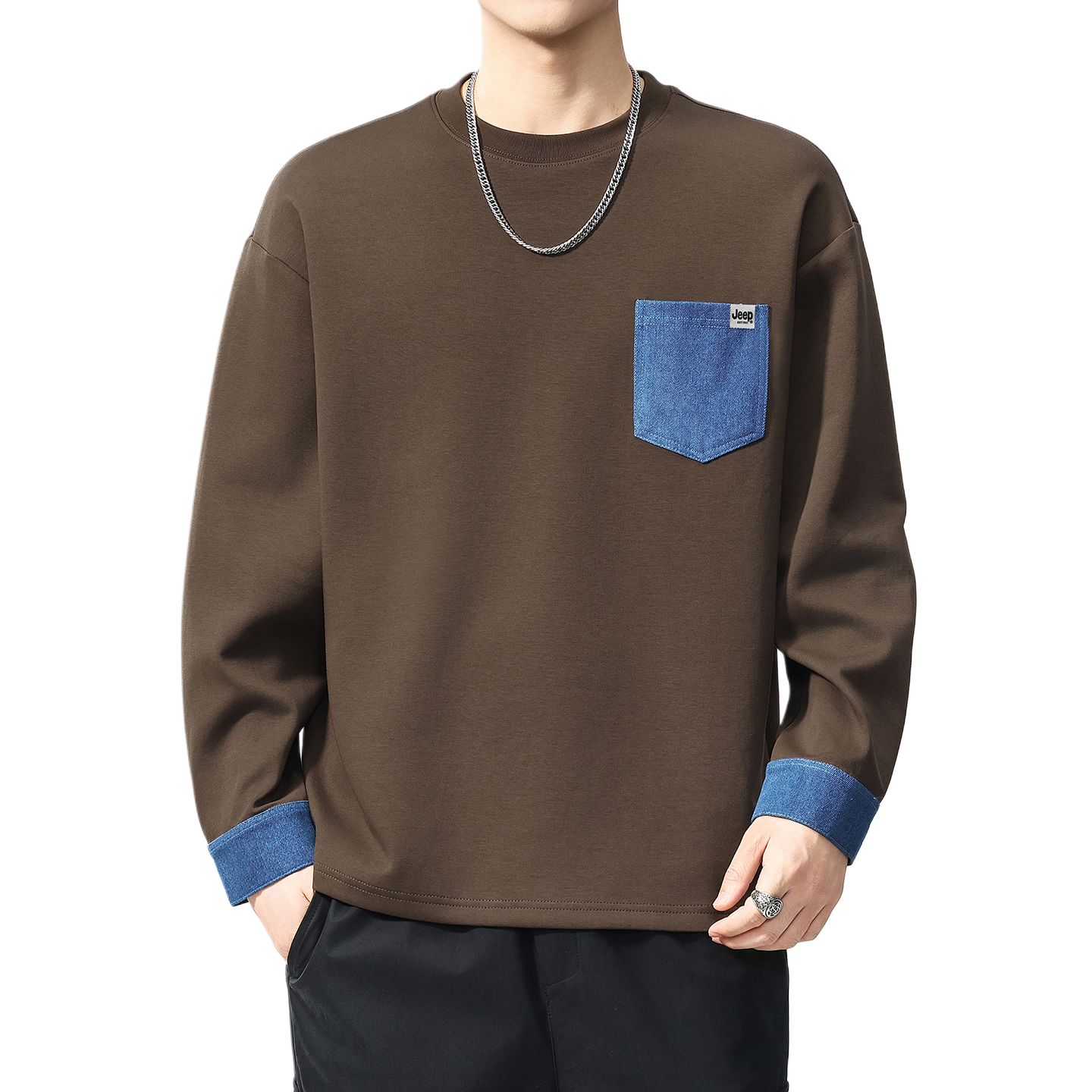 

Jeep Свитшот Leisure Collection Unisex Coffee, Коричневый, Jeep Свитшот Leisure Collection Unisex Coffee