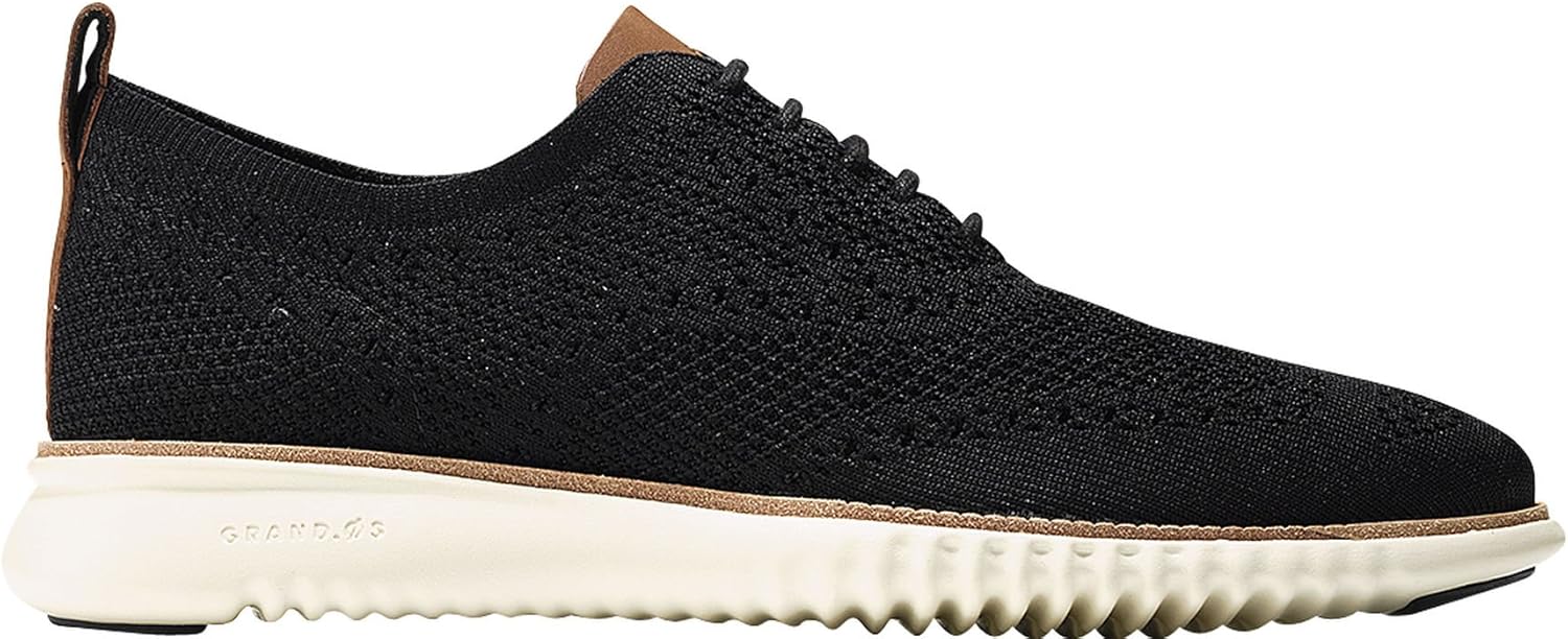 Мужские оксфорды Cole Haan 2.Zerogrand Lightweight Stitchlite, слоновая кость/черный — фото 2