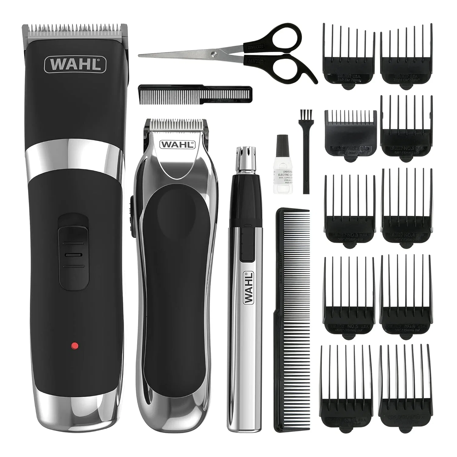 Беспроводной набор для стрижки волос и бороды от Wahl Wahl, Black And Chrome