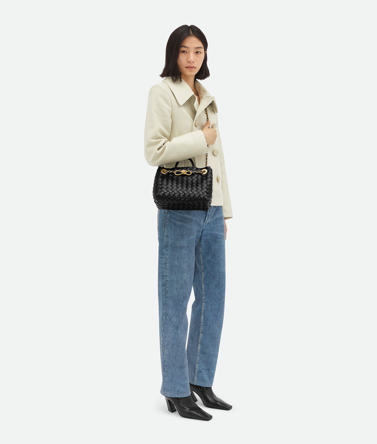 Small andiamo chain BOTTEGA VENETA, черный — фото 2