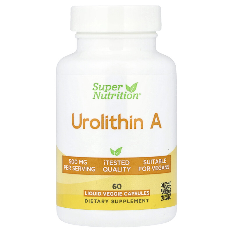 

Super Nutrition, уролитин A, 250 мг, 60 растительных капсул с жидкостью