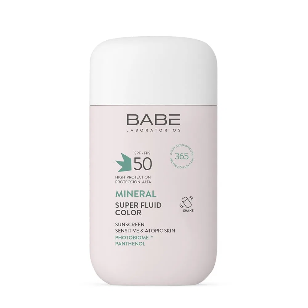 Минеральный солнцезащитный флюид с тоном «Super Fluid Mineral Colour SPF 50» от Laboratorios Babé Laboratorios Babe