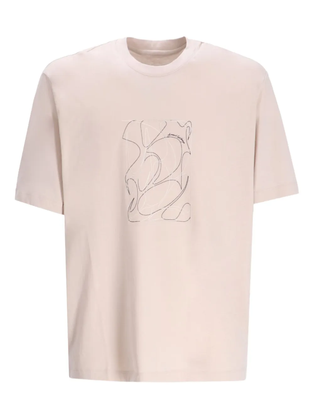 

Футболка с графичным принтом Armani Exchange, розовый