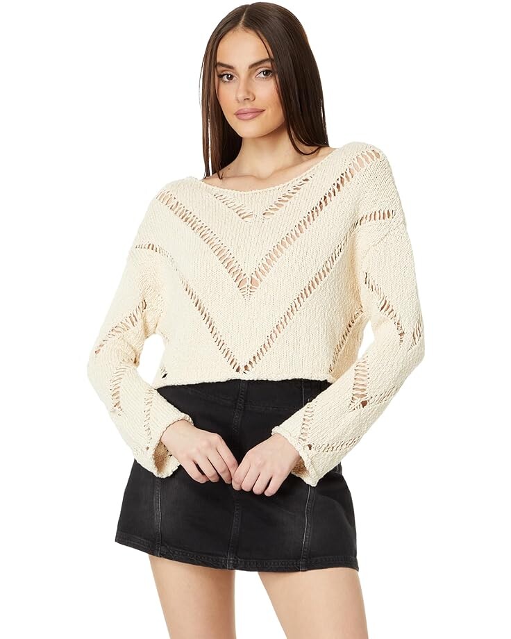 

Свитер Free People Hayley Sweater, кремовый, Бежевый, Свитер Free People Hayley Sweater, кремовый