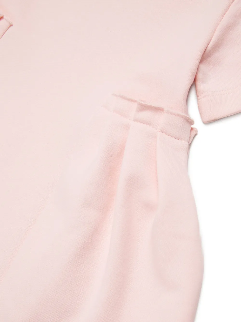 Плиссированное платье с короткими рукавами Marni Kids, розовый — фото 4
