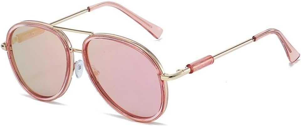 

Модные солнцезащитные очки-пилот с двойной перемычкой для мужчин, защита от УФ-излучения UV400, винтажные солнцезащитные очки с градиентным зеркальным покрытием для женщин SKFGNX, Pink Pink Mirror