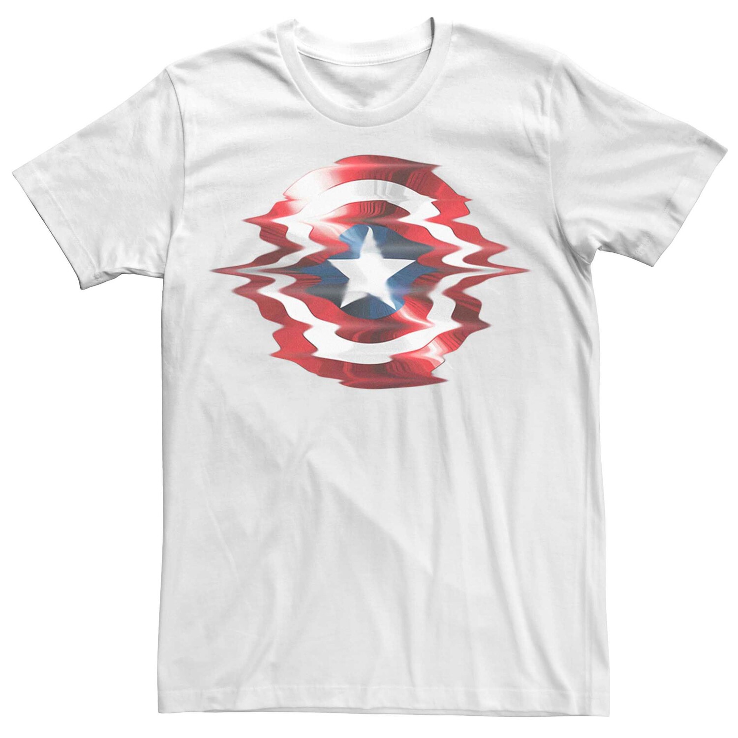 

Мужская футболка Marvel Captain America Glitch Distorted Shield Licensed Character