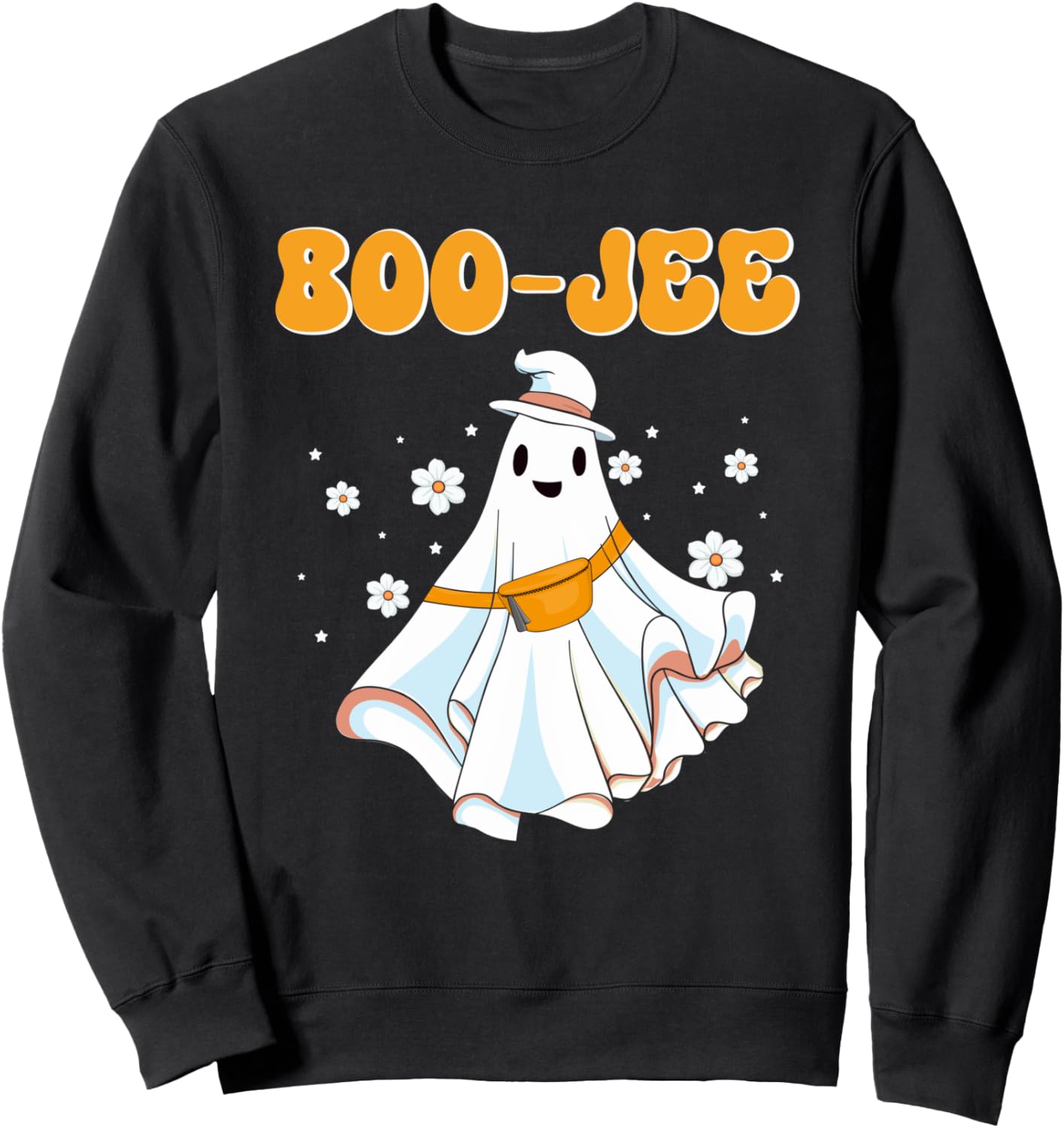 

Милый костюм призрака для Хэллоуина, толстовка для жуткого сезона Funny Ghost Halloween Boo-Jee Boujee Apparel, черный