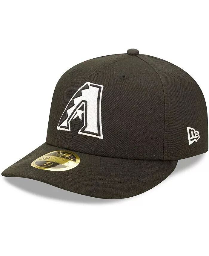 

Мужская низкопрофильная шляпа Arizona Diamondbacks черно-белая приталенная 59FIFTY New Era