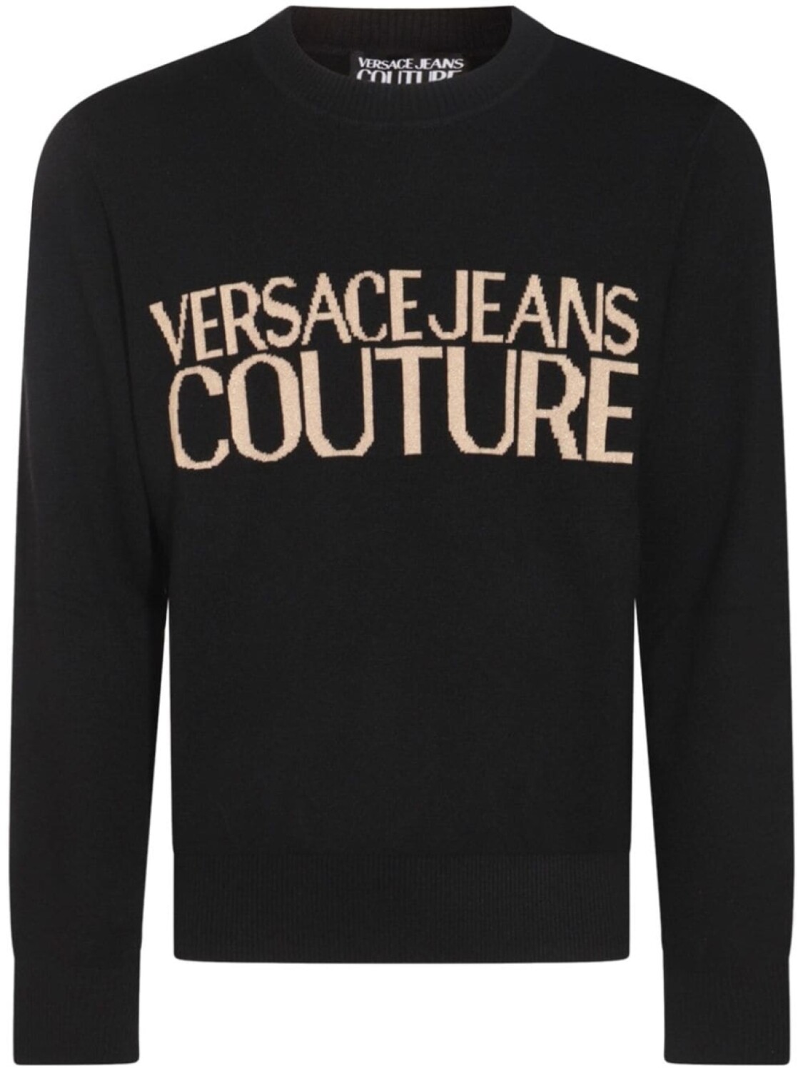 

Джемпер с жаккардовым принтом и логотипом Versace Jeans Couture, черный
