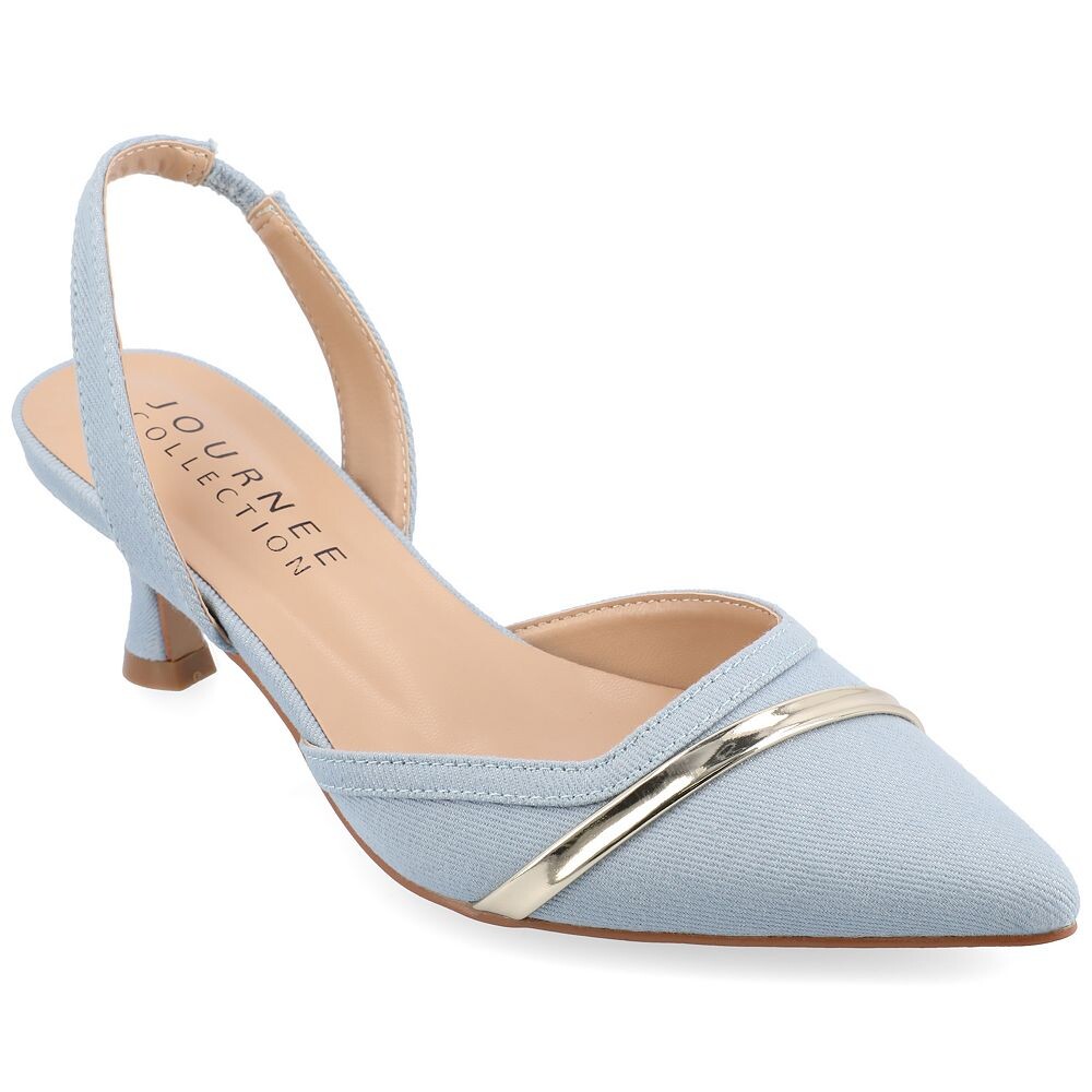 Женские туфли-лодочки с открытой пяткой Journee Collection Nellia, цвет Denim