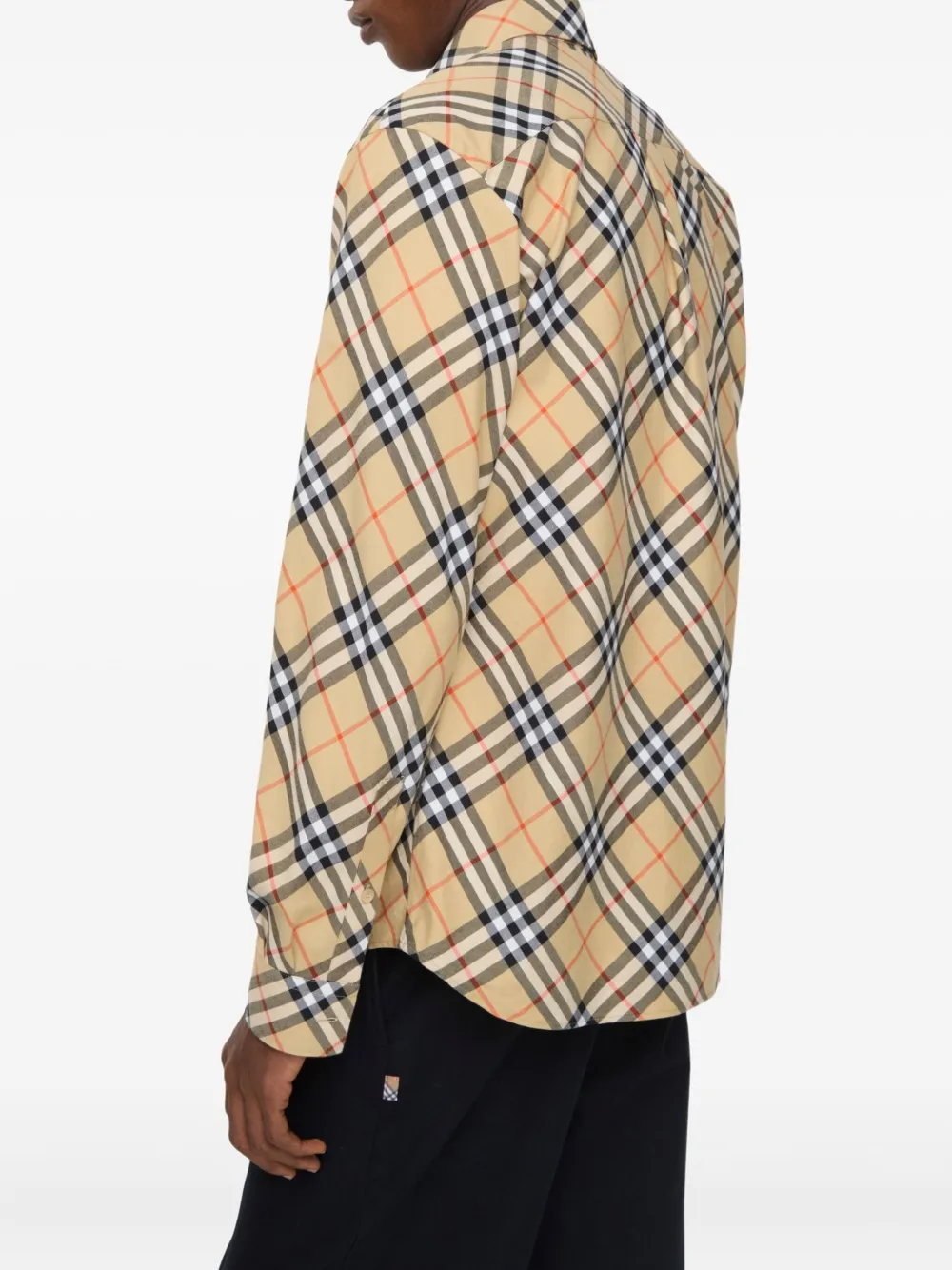 Рубашка BURBERRY клетчатая хлопковая, коричневый — фото 2