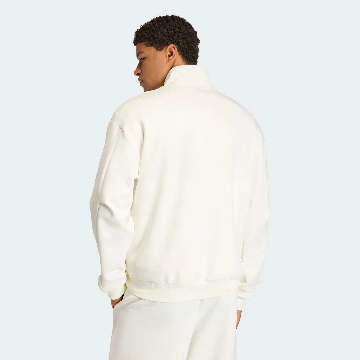 Мужская спортивная куртка Soft Luxe Track Top цвета Off White от Adidas — фото 2