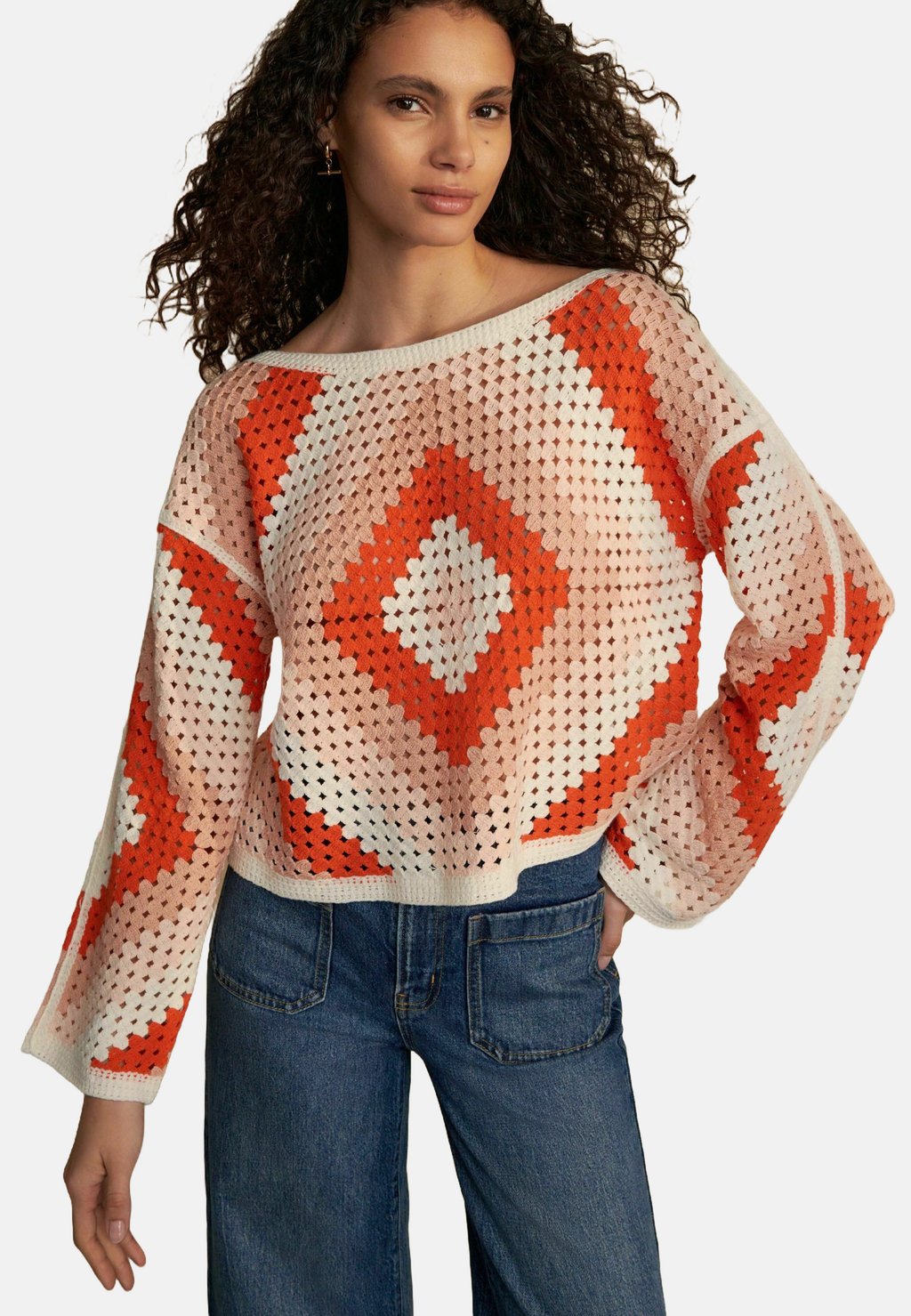 

Джемпер LONG SLEEVE OPEN NECK Next, оранжевый