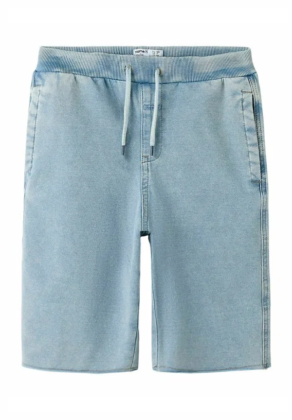 Шорты, джинсовые шорты, модель «скейтерский крой» Name It, Light Blue Denim