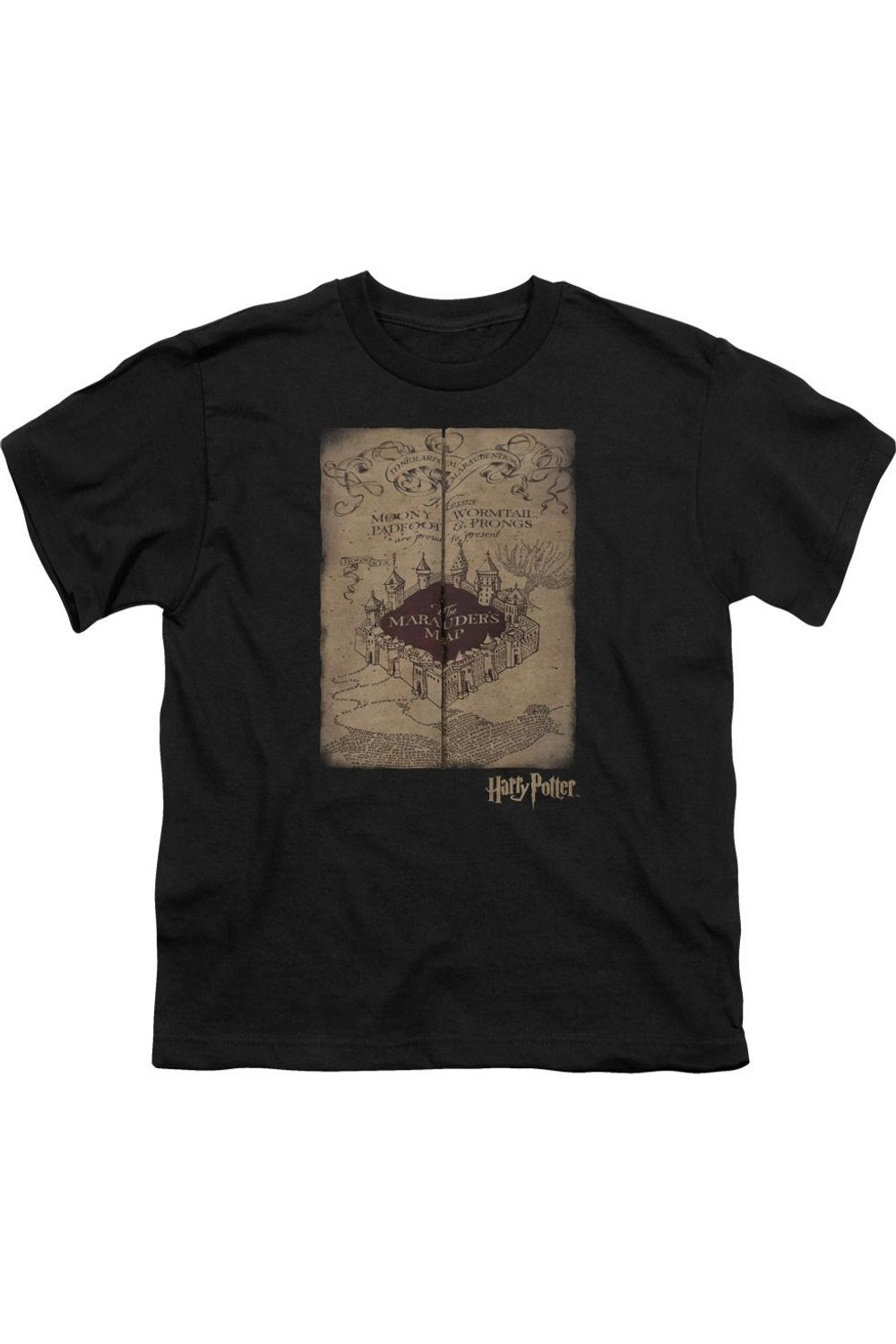 

Футболка с коротким рукавом для детей "Карта мародеров" Harry Potter Gildan, черный