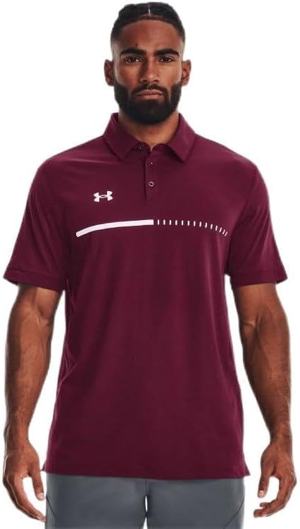 

Under Armour мужская футболка Title Polo, Maroon/White, Белый, Under Armour мужская футболка Title Polo, Maroon/White