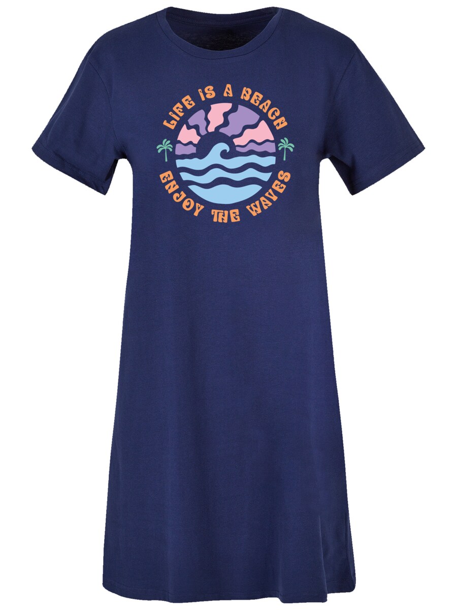

Платье F4NT4STIC Life Is A Beach Enjoy The Waves, цвет Light blue/Dark blue