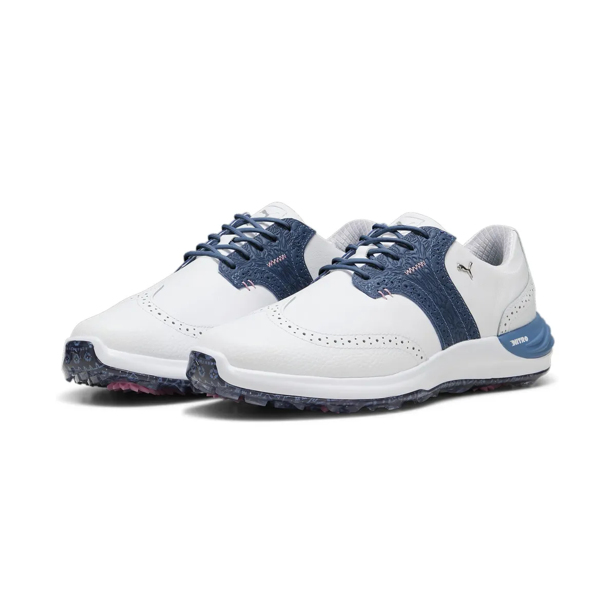

Кроссовки для гольфа PUMA "Кроссовки для гольфа Phantomcat NITRO Fair Isle мужские", цвет White Blue Horizon