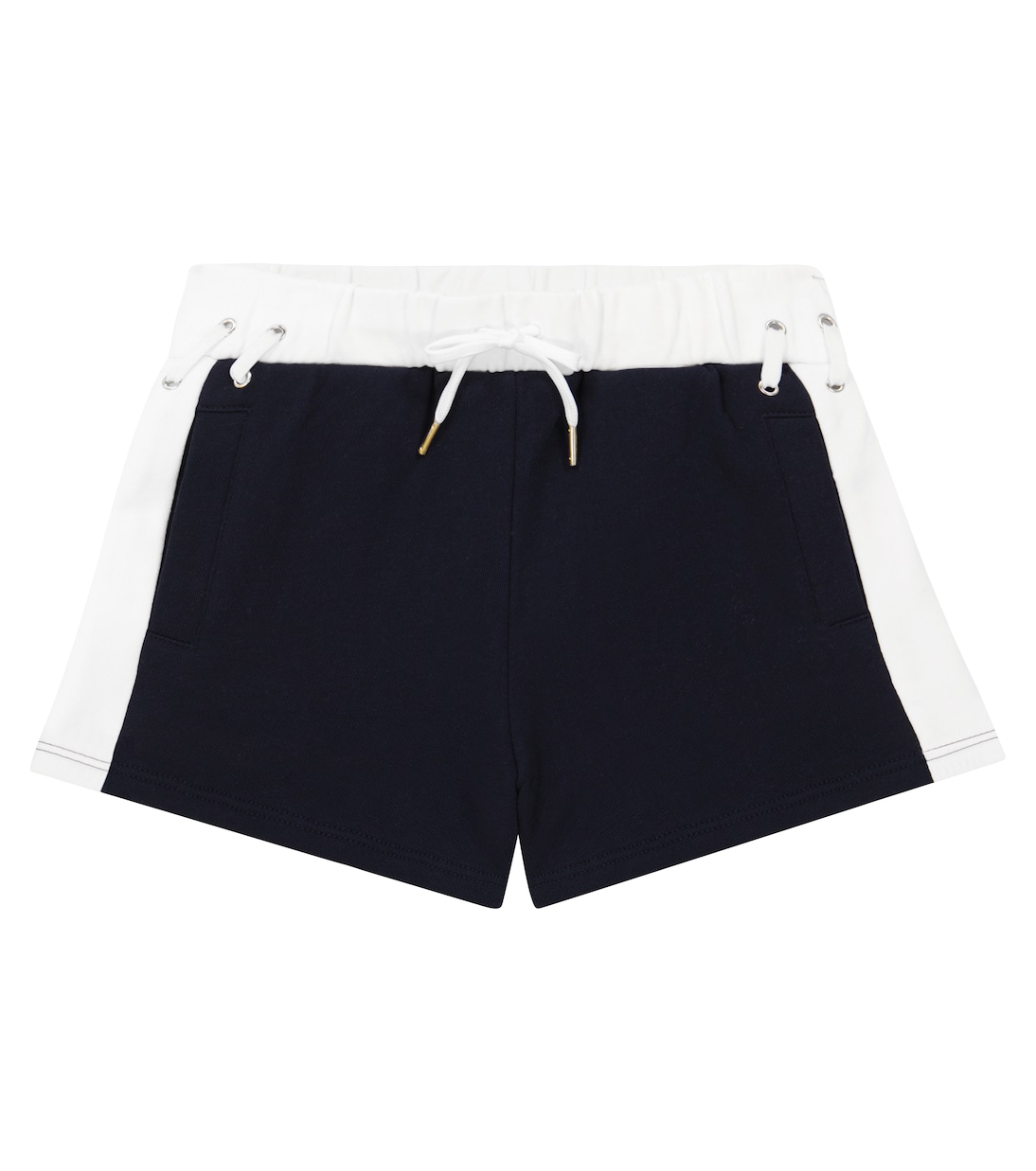 

Хлопковые шорты Chloé Kids, темно-синий