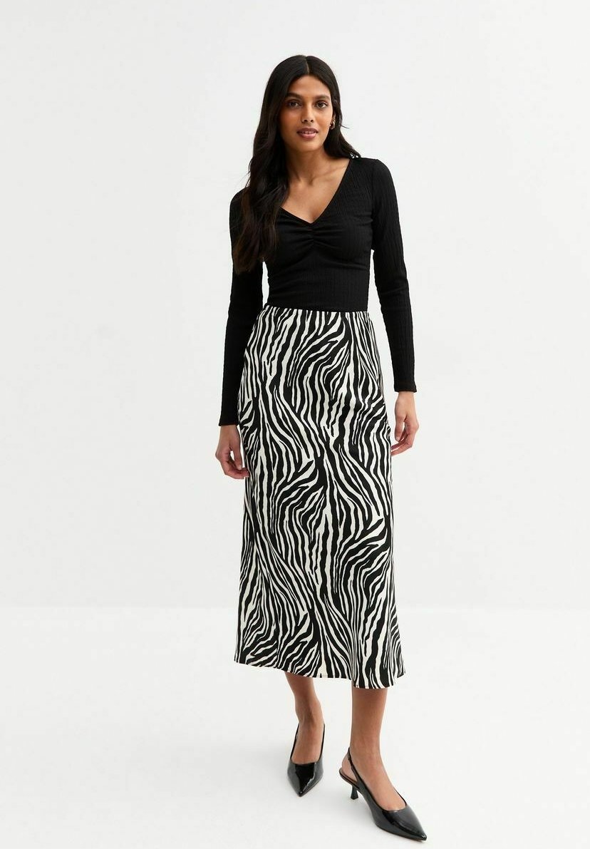 

Юбка-карандаш ZEBRA PRINT MIDI New Look, черный