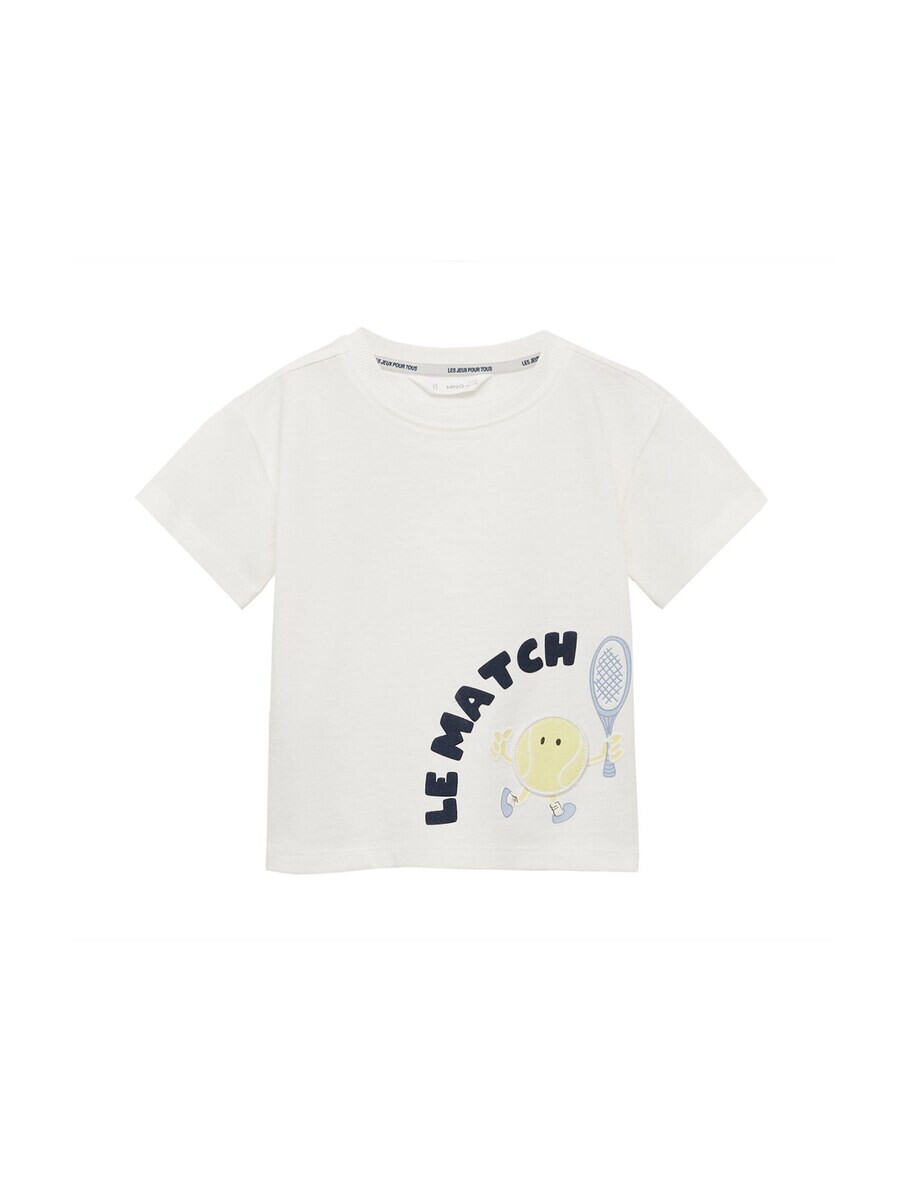 

Футболка MANGO KIDS MATCH, экрю