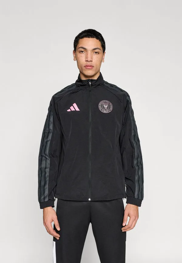 Куртка с гимном интера майами, клубная одежда Adidas Performance, Black/Bliss Pink