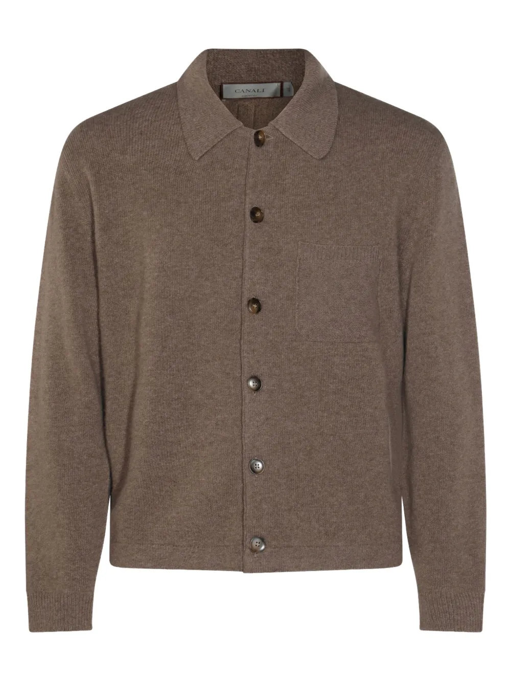 

Кардиган на пуговицах Canali, коричневый