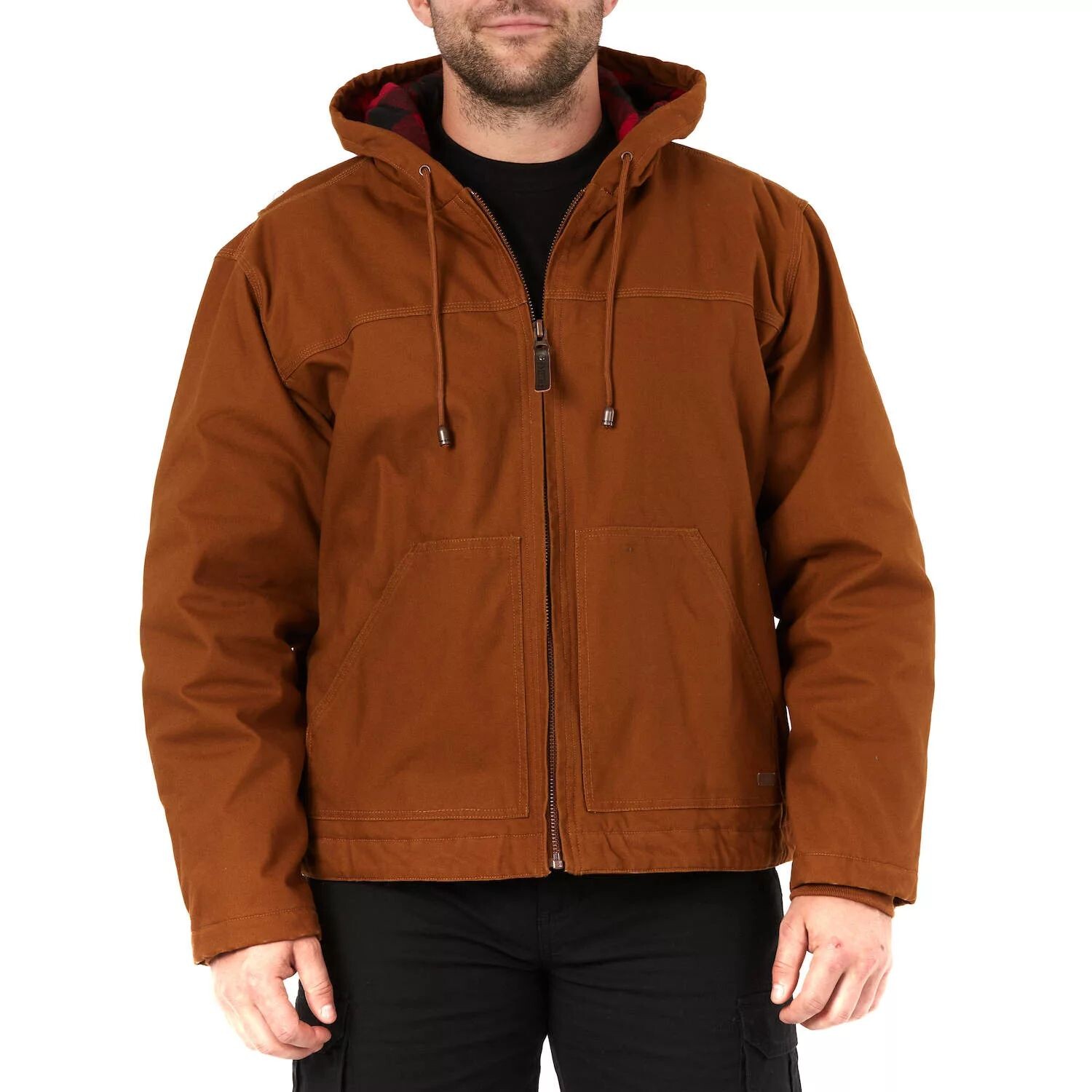 

Мужская рабочая куртка из парусины с капюшоном на фланелевой подкладке Smith's Workwear