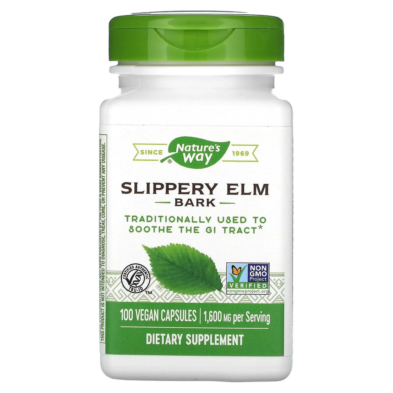 

Nature's Way Slippery Elm Bark 400 mg 100 Vegetarian Capsules