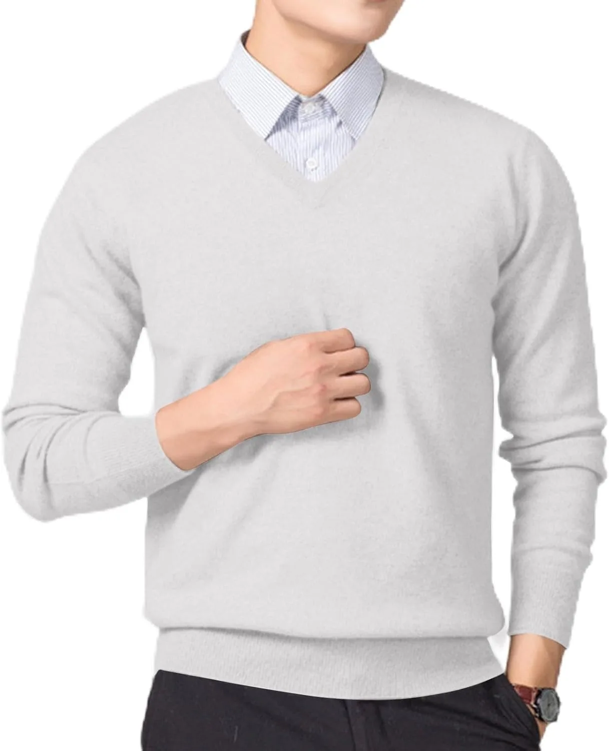 

Толстовка с круглым вырезом для мужчин, легкая, с длинными рукавами