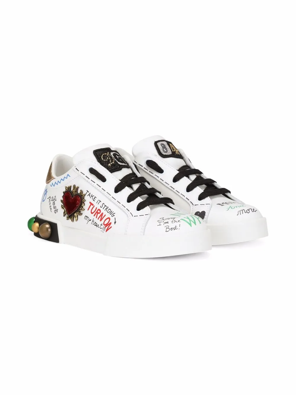 

Кроссовки Portofino DG King Dolce & Gabbana Kids, белый